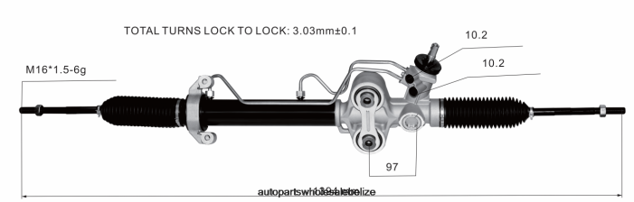 XJ0H2695 CHEVROLET Power Steering Rack 19330567 19133646 19207492 P15851001 - Car Parts Belize