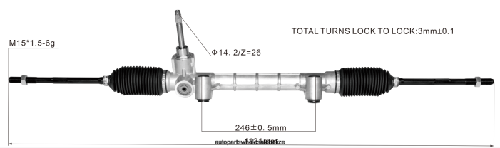 XJ0H2793 DODGE/CHRYSLER Power Steering Rack 68543684AA 52158008 - Car Spare Part Wholesaler