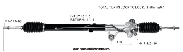 XJ0H2536 HONDA Power Steering Rack 53601-S04-E82 - Car Parts Online