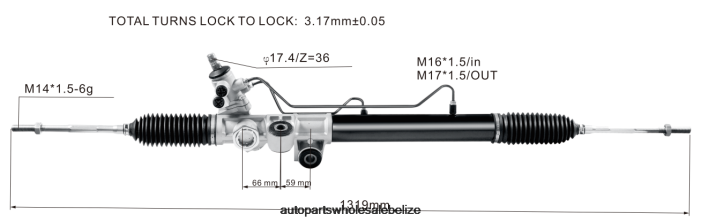 XJ0H2607 ISUZU Power Steering Rack 8-97943521-0 - Car Parts Belize City
