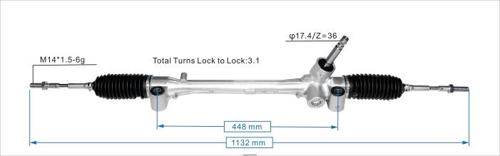 XJ0H2507 TOYOTA Power Steering Rack 45510-0D560 - Car Parts Belize City