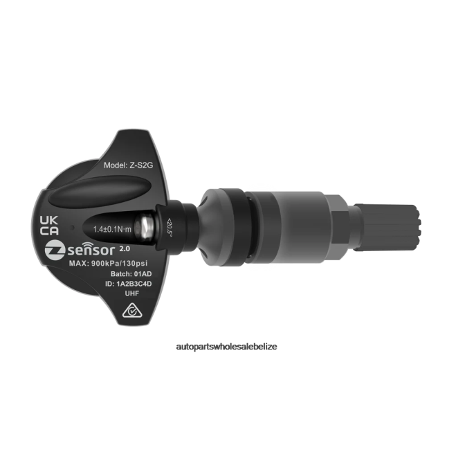 Alpine OE Replacement TPMS Sensor - OE P/N 407003VU0A Freq 433Mhz - Car Parts Belmopan H66Z1526 Metal Valve Stem - Dark Gray
